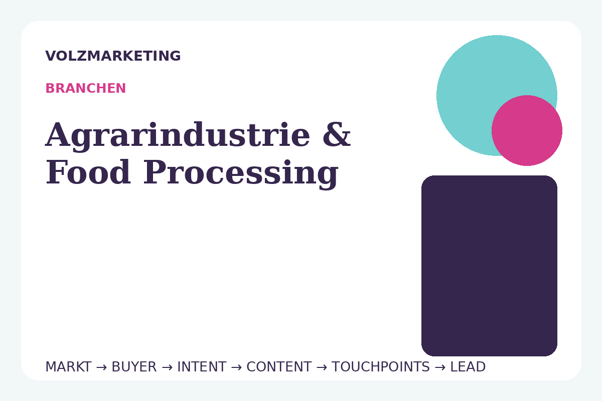 B2B-Marketing für Agrarindustrie & Food Processing