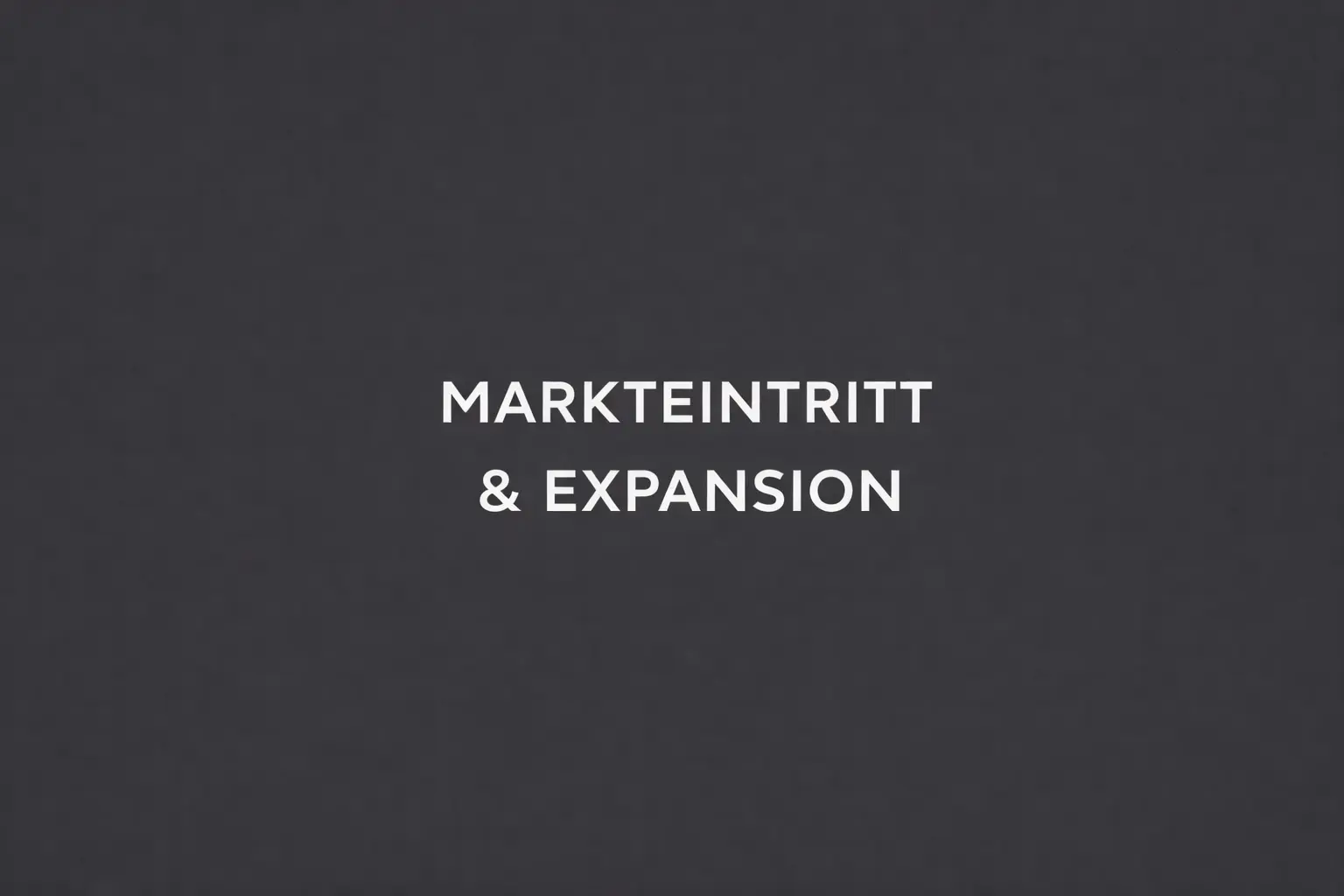 Markteintritt und internationale Expansion — VolzMarketing