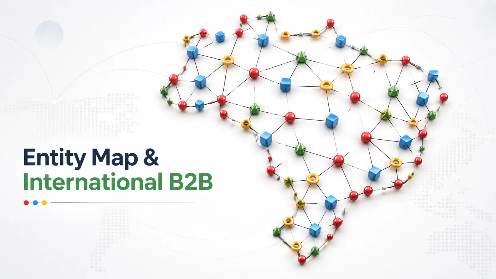 Entitymap in international B2B with services, markets, applications, sources and AI visibility
