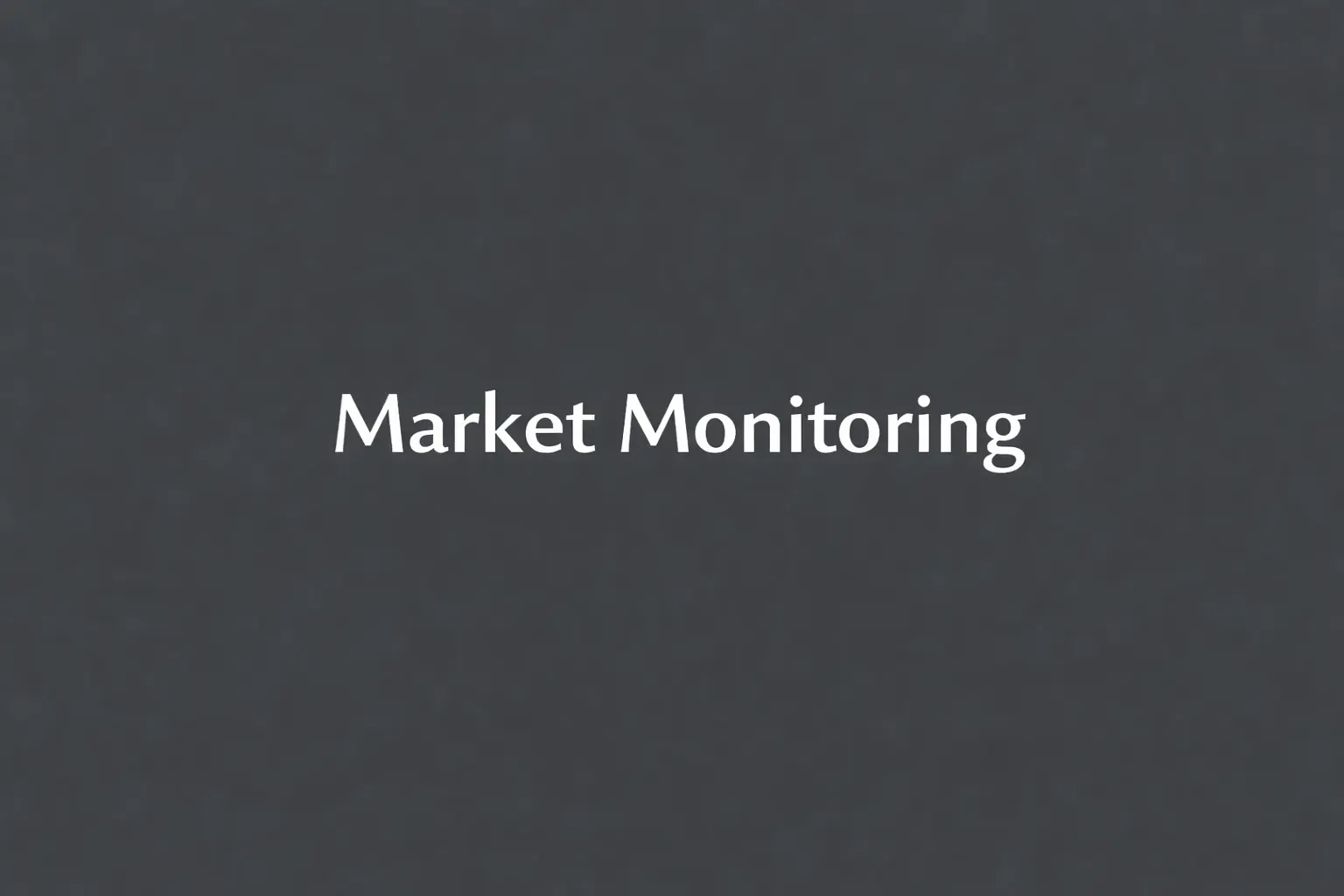 Strategic market monitoring for international B2B markets