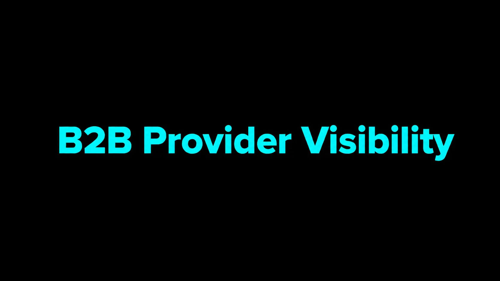 B2B Provider Visibility for Mercosur